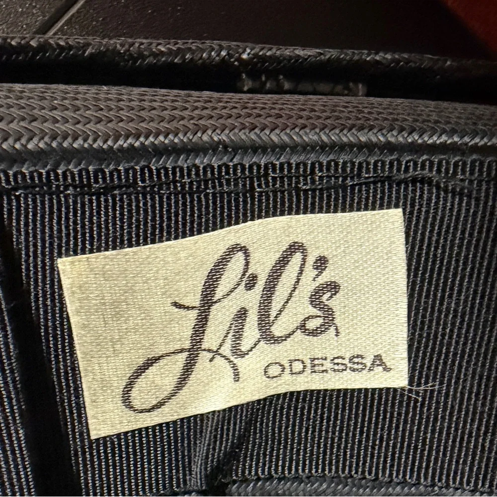 Rare Lil’s of Odessa Black Skimmer Hat | Old Money Aesthetic Wide Brim Sun Hat - Picture 9 of 10